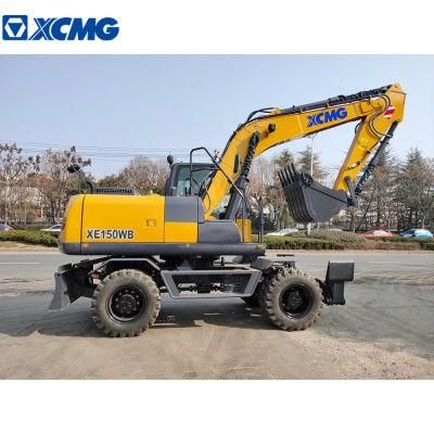 China XCMG 15 Ton Medium Hydraulic RC Wheel Excavator Xe150wb Price for Sale