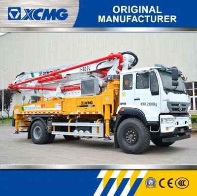 XCMG 37m Truck-Mounted Concrete Pump Hb37V Small Truck Mounted Boom Pump with High Quality