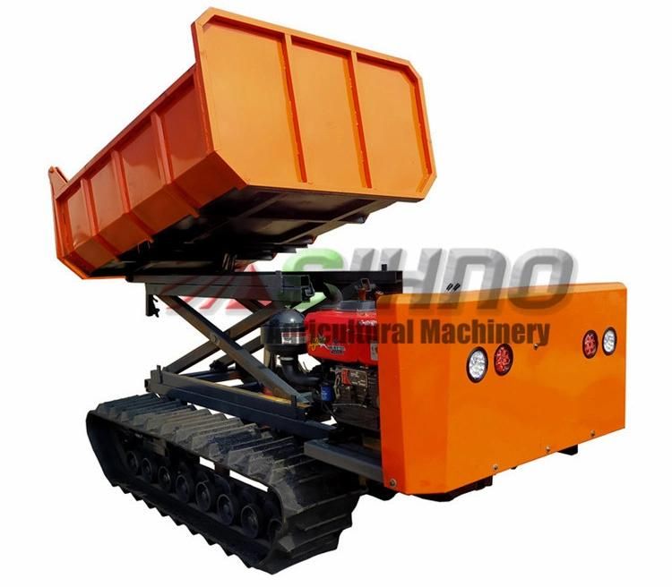 3 Tons Mini Crawler Dumper 5 Tons Transporter Trucks Rubber Track All-Terrain Transporter Crane Truck Lifting Platform