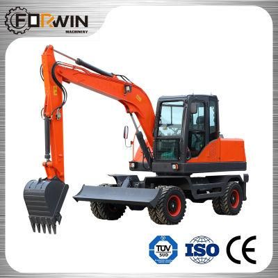 Best Price Mini Digging Wheel Excavator for Sale with CE ISO TUV
