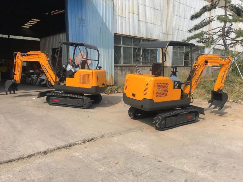 Reliable Quality 1.6t-2.2 Ton Mini Small Micro Small-Scale Earth Moving Hole Digging Machine Rubber Crawler Excavator Diggers Farm Garden Machinery