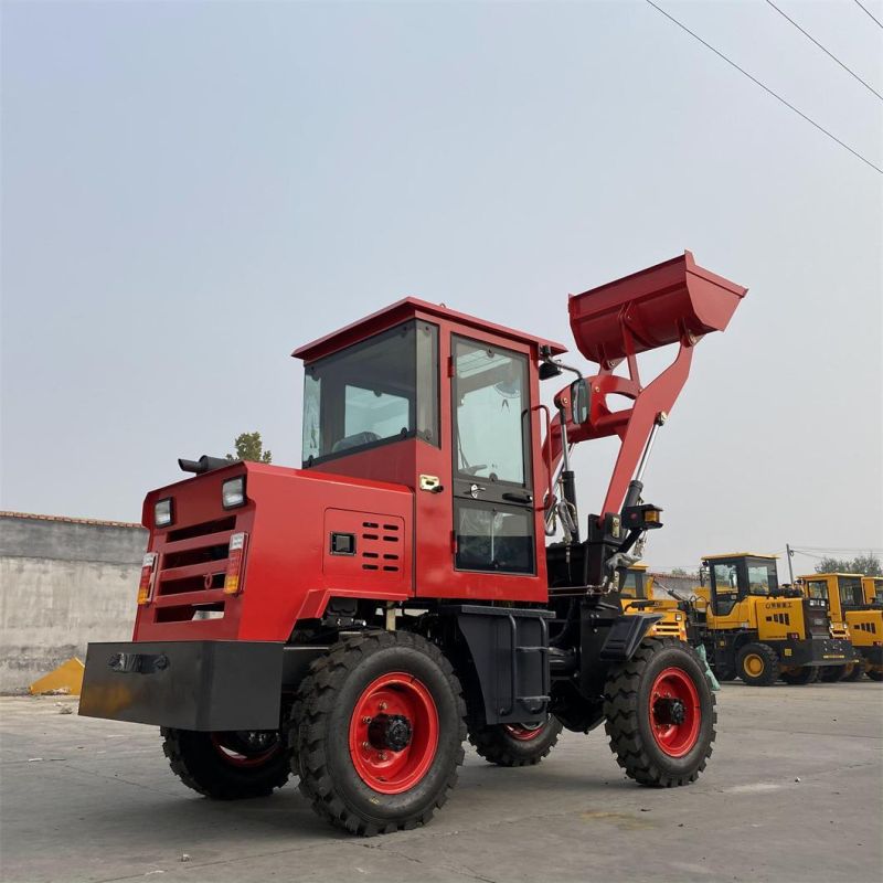 China Factory Wholesale 1/1.2/1.5/2/3tons Small Wheel Loader Small Forklift Skid Steer Loader 4WD Front Loader CE Certification Euro 5 Engine Construction Sit