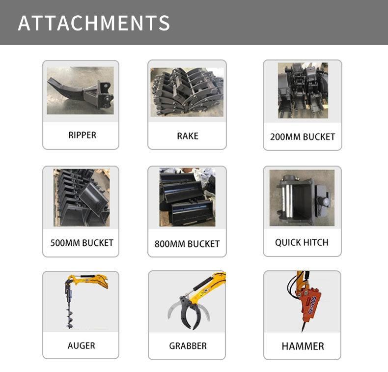 Hydraulic Transmission SGS TITANHI Nude in Container mini excavator price