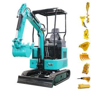 China New Degine Zero Tail 1.5 Ton Mini Excavator with for Sale