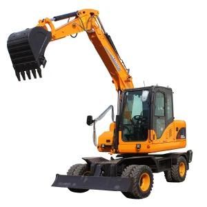 7 Ton Mini Wheel Type Excavator Chain Wheel Excavator