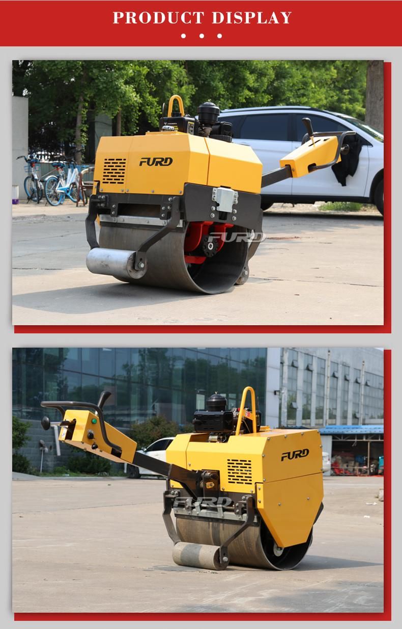 Excellent Quality 500kg Walk Behind Smooth Drum Vibratory Furd Road Roller