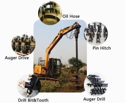 Hydraulic Drilling Auger Motor Attachment for Mini Excavator