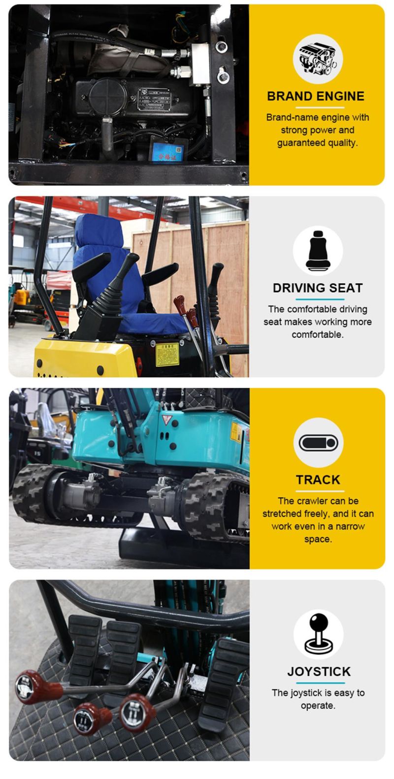 Cheaper Price 1000kg Hydraulic Mini Excavator Digger Loader Chinese Mini Excavator for Sale