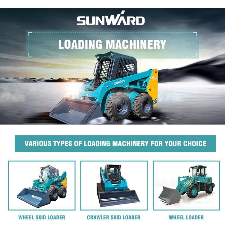 Sunward Swl2820 High-Speed Construction Integrated Hydraulic Skid Steer Loader