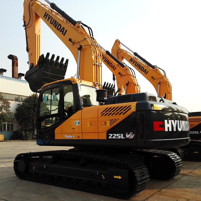 Hyundai 225lvs Crawler Excavators with New Design 22 Tons Excavator for Sale