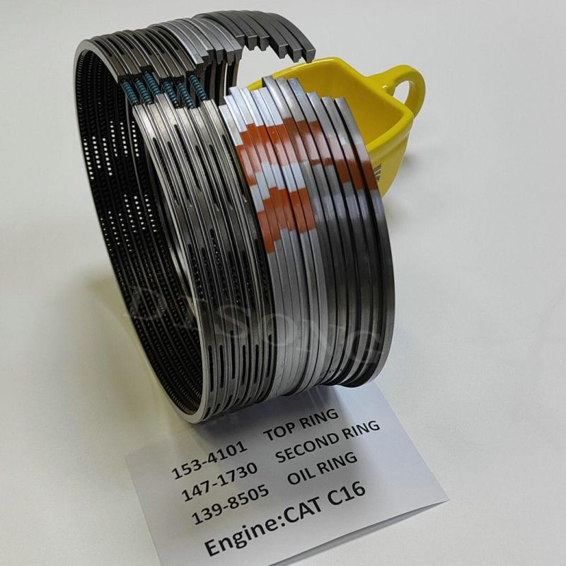 High Quality Diesel Engine Mechanical Parts Piston Ring 153-4101 147-1730 139-8505 for Excavator 385b Wheelloader 988g Engine C16 3456 Generator Set