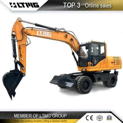 Ltmg Construction Machine Diggers 7 Ton 8 Ton 10 Ton 12 Ton 15 Ton 20 Ton Wheel Excavator Price