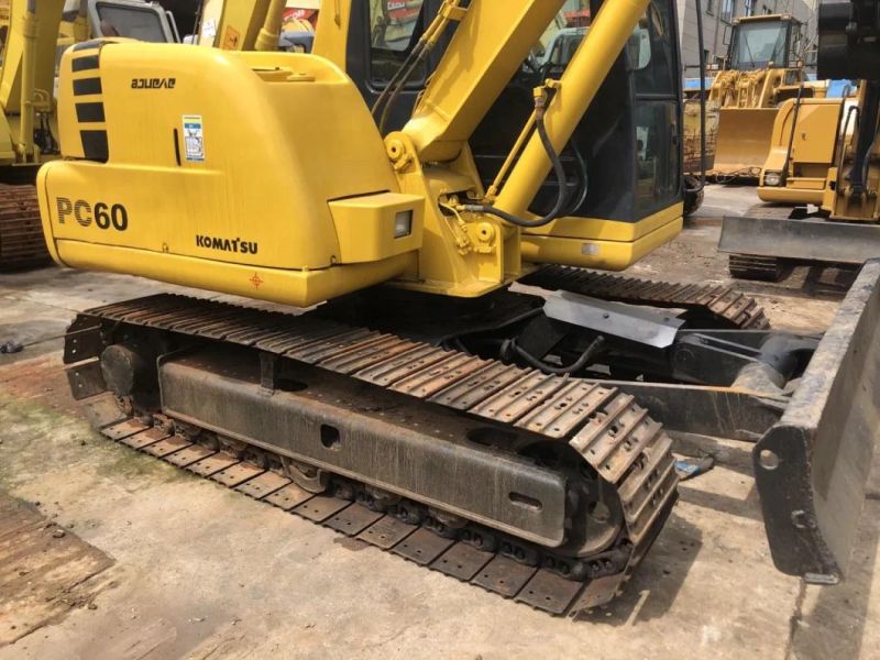 Used Komatsu Mini Excavator PC60-7 6 Ton PC60 Excavator with Blade