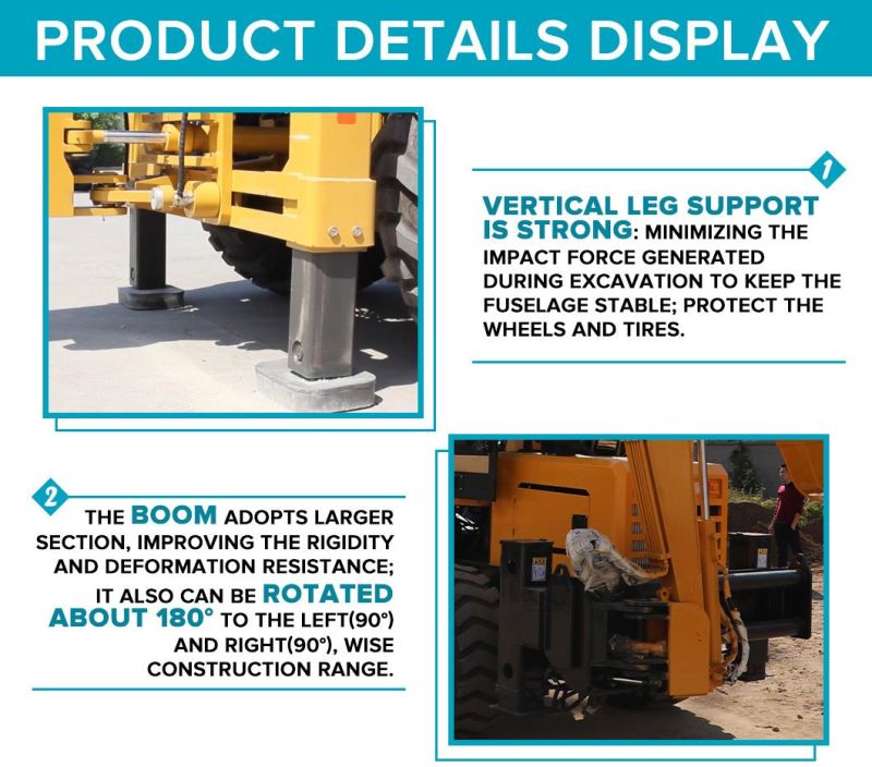5400kg Backhoe Loader with 1.0cbm Bucket for Sale