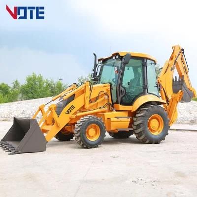 Backhoe Loader 4X4 Wheel Excavator Loaders Multiple Functions One Machine Walk Behind Backhoe for Sale