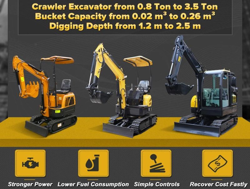 Multi-Type Backhoe Mini Excavator Online-Sale Prices EPA-Approved Hydraulic Mini Excavator