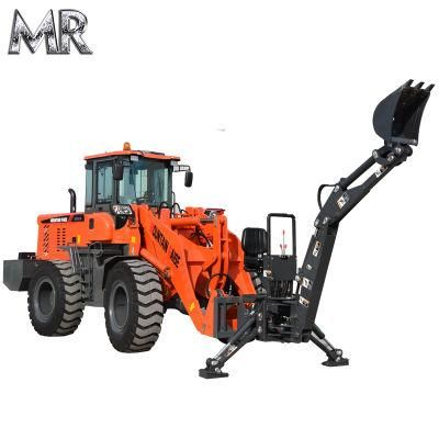 Digger Bucket Tractor Front End Wheel Loader with Multifunction Backhoe