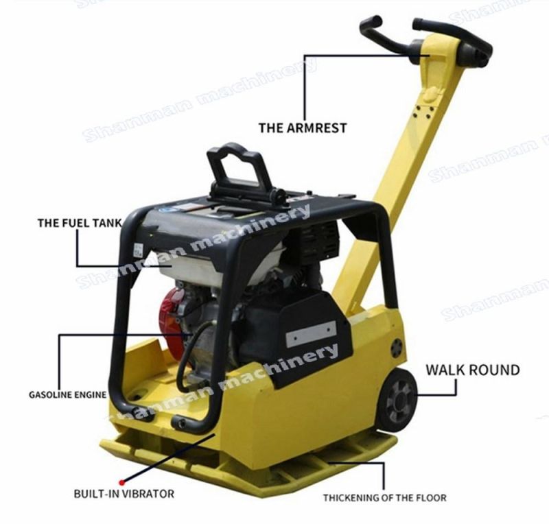 Gasoline Reversable Plate Compactor Clutch Manual Vibrating Earth Compactor
