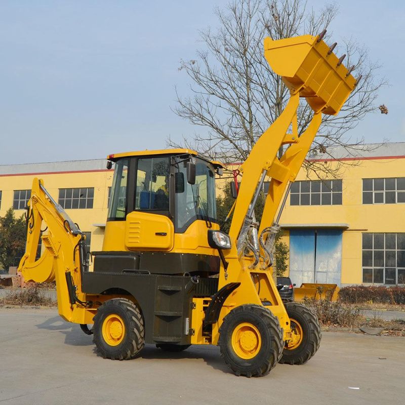 Engineering & Construction Machinery Heracles Machine Mini Towable Backhoe Loader with 4 in 1 Bucket for Sale