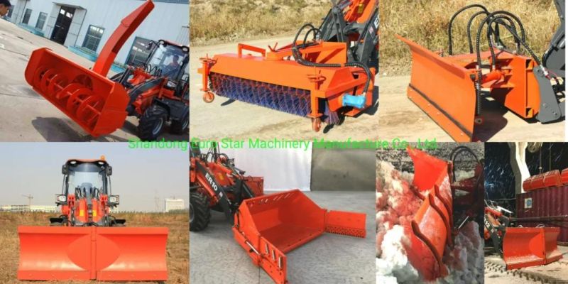 1.6t Compact Hydraulic Multifunctional Construction Machinery Wheel Loader Mini Loader for Construction, Farm and Garden