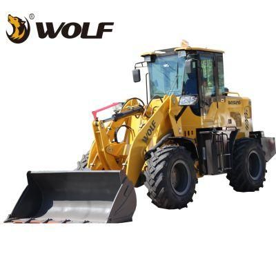 China Wolf Brand Bucket Shovel Construction Agricultural Farm Wheel Loader Wl926 for Forestry