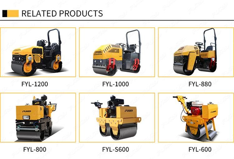 Self-Propelled Vibratory Road Roller Vibratory Soil Compactor Asphalt Roller Fyl-855