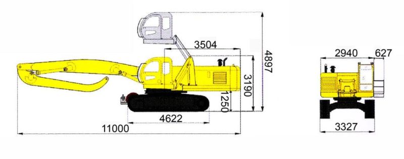 High Performance 42ton Hydraulic Crawler Material Handling Equipment for Steel Plant