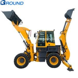 Mini Wheel grain backhoe loader tractor loader for farm companct structure front end loader