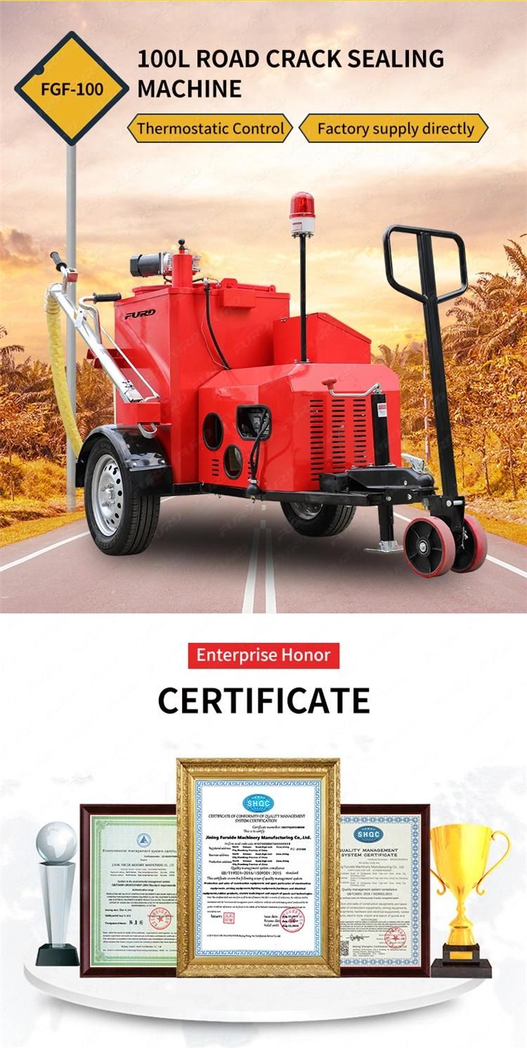 Trailer Crack Joint Sealing Machine 100 L Tank Asphalt Road Crack Sealing Machine Fgf-100