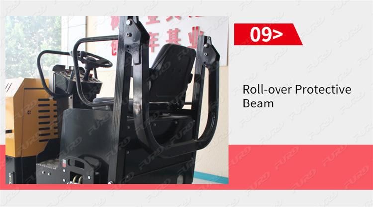 Ride on Double Drum Vibratory Road Roller for Road Construction Fyl-900