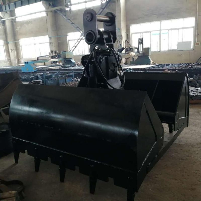Grapple with Bucket Attachments for Grabbing Coal Sand Scrap Steel
