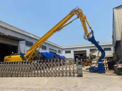 16.8-Meter Long 45-50ton Excavator Pile Driving Arm Has a Pile Driving Depth of 15-Meter