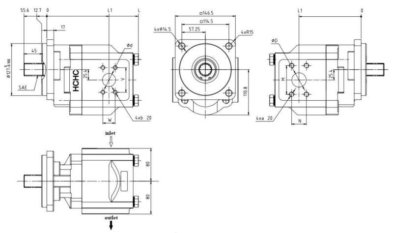 Hot Selling Small Hydraulic Gear Pump Cbgtf for Tractor