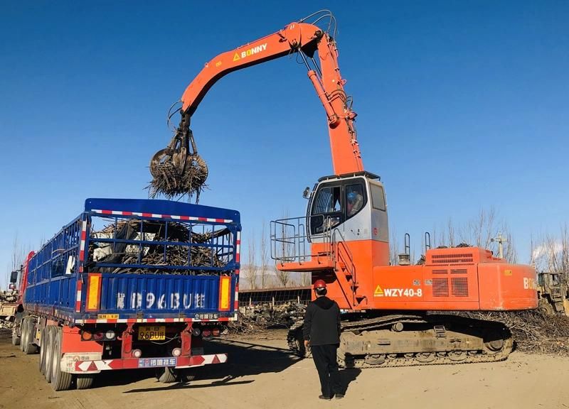 China Wzy40-8c Bonny 40 Ton Hydraulic Material Handler for Scrap Steel