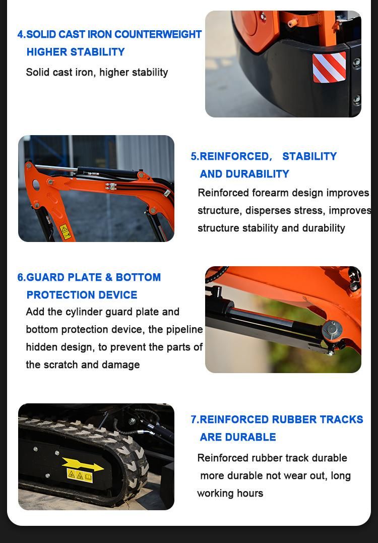 China Free Shipping 1ton Mini Crawler Excavator Hot Sale in Thailand
