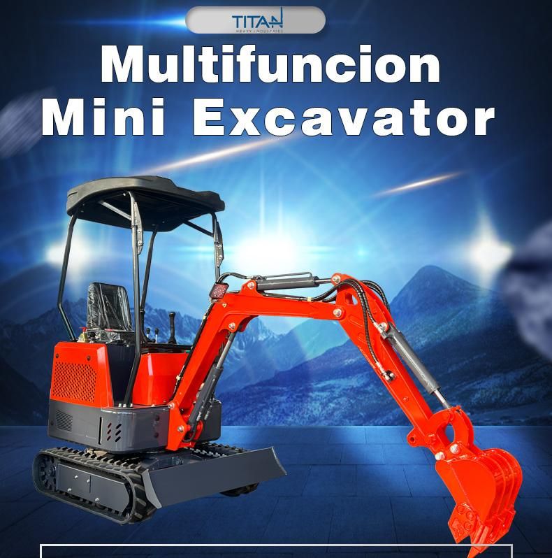 20% Off 1 ton Garden New Cheap Mini Digger Mini 1000kg Crawler Micro Hydraulic Excavator Small Hydraulic Hole Crawler Rubber Track Excavators with Ce Euro5 EPA4