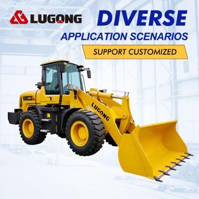 China Lugong Small 2.5 Ton 1.3m3 Mini Front End Loader with CE Sold at Factory Price with CE ISO for Many Use