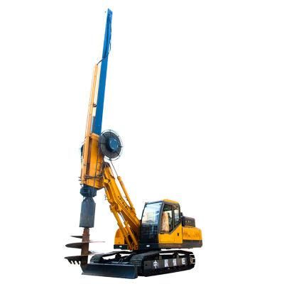 Crawler Rotary Diesel Engine Drill Rig / Screw Pile Driver