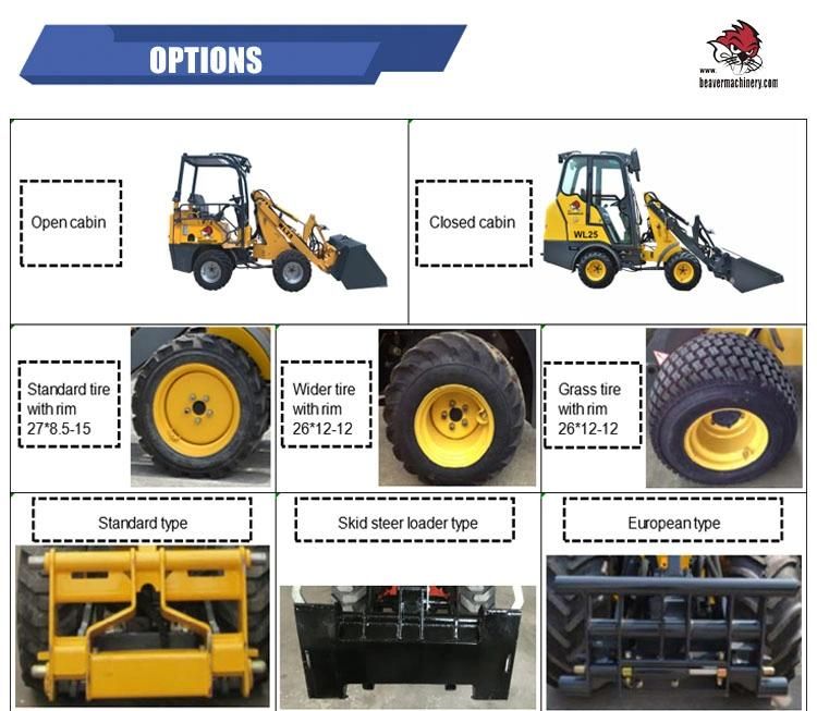 Factory Direct Sale 2021 New Small Wheel Loader with CE ISO Front End Loader