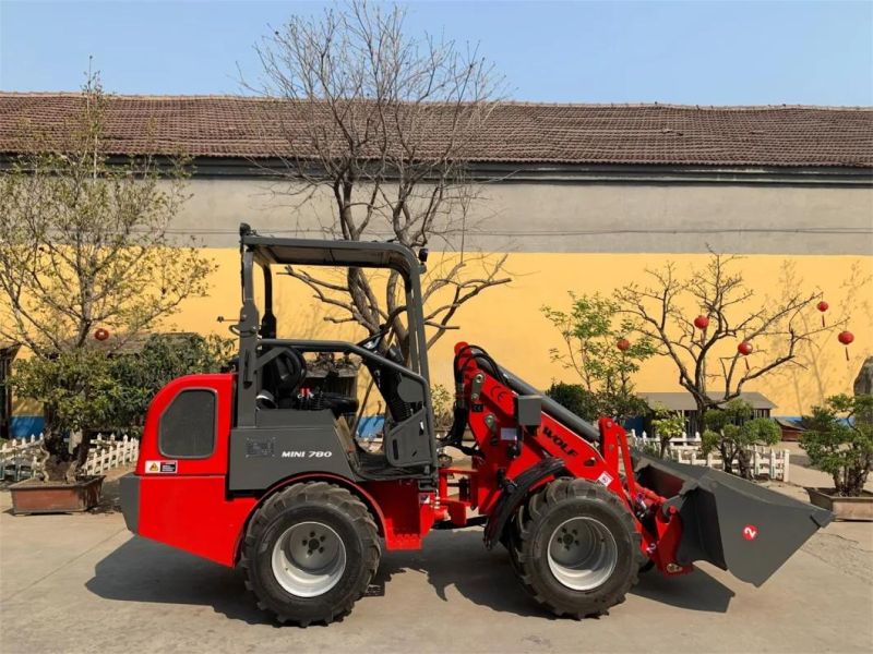 CE Wolf 1 Ton Mini /Small Radlader Wheel Loader with Italy Hydrostatic System