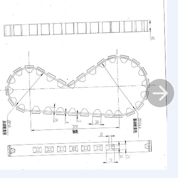 Stair Climbers Rubber Track, Small Robot Rubber Track 40*44*28
