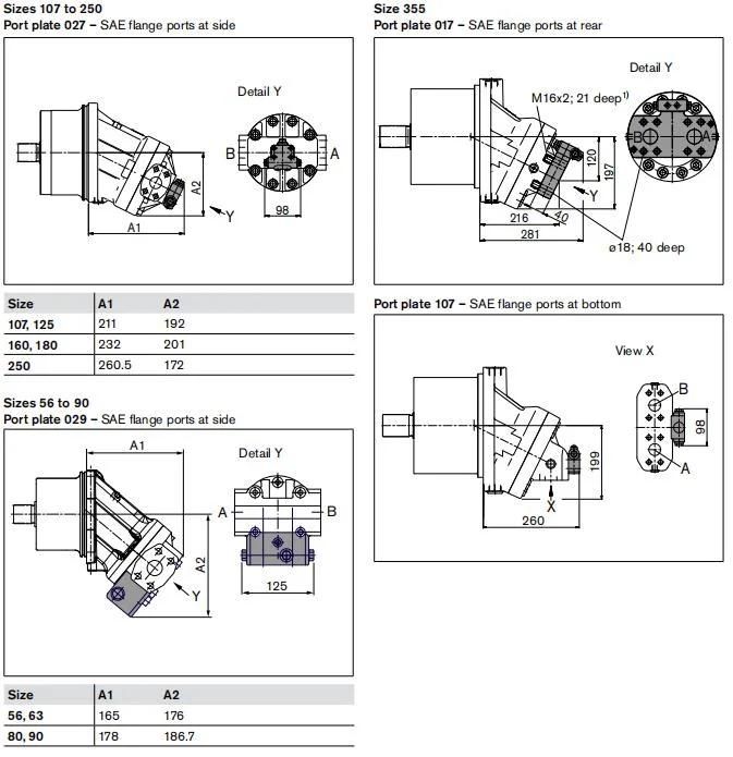 Hydraulic Motor A2fe90 Series Motor for Wholesale