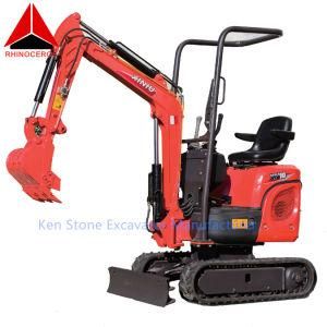Rhinoceros Xn10-8 Hydraulic Transmission 1 Ton Mini Crawler New Excavator with Good Price