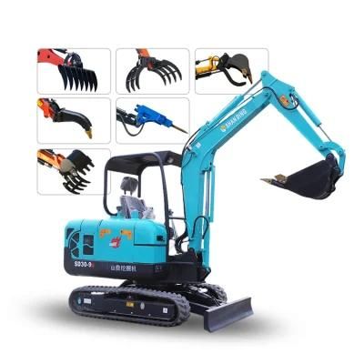 Farm Use 3 Ton Mini Excavator for Sale 3000kg Mini Digger/Mini Excavator