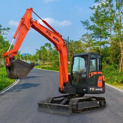 Fw65e Household Trencher Agricultural Small Digging Machine EPA Mini Excavators with Breaking Hammer for Sale