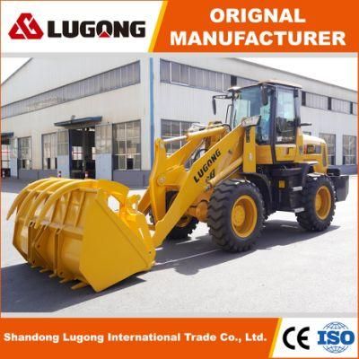 Lugong LG939 2t Mini Wheel Loader Hand Operated Radlader with Fork for Sand Work