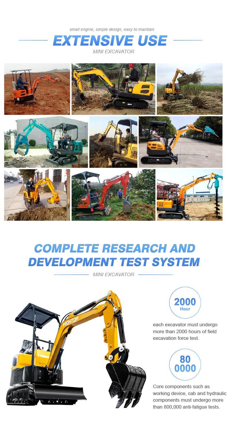 EPA Engine Hot Selling Mini Digger Chinese 900kg Mini Excavator Ht10