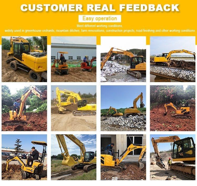 Ltmg Construction Equipment Excavator 7 Ton 10 Ton 12 Ton 15 Ton Hydraulic Wheel Excavator with Quick Hitch