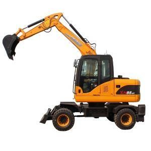 8ton Mini Small Wheel Excavator with Auger Xn85-9