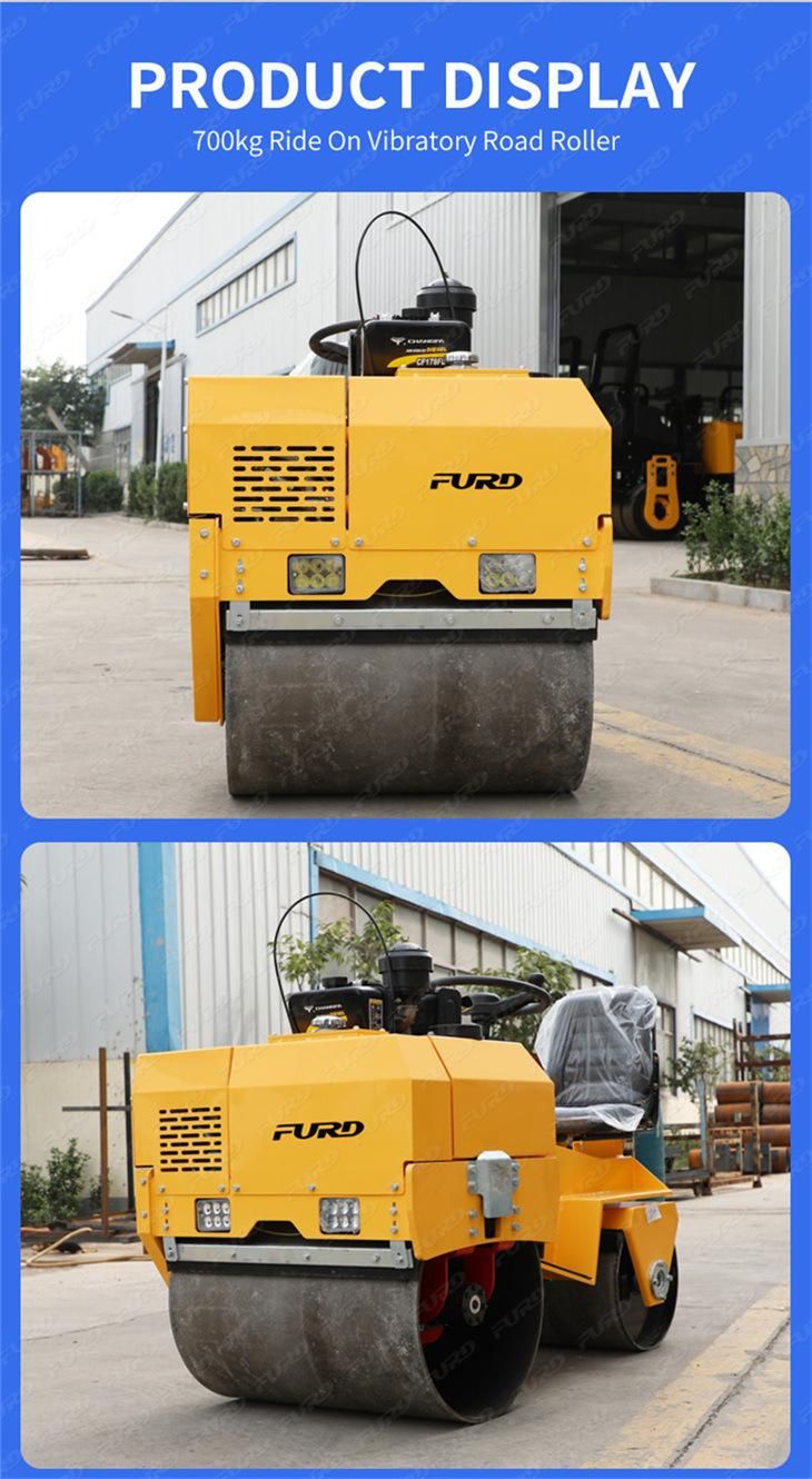 Cheap Price 700kg Two Wheel Road Roller Machine for Sale